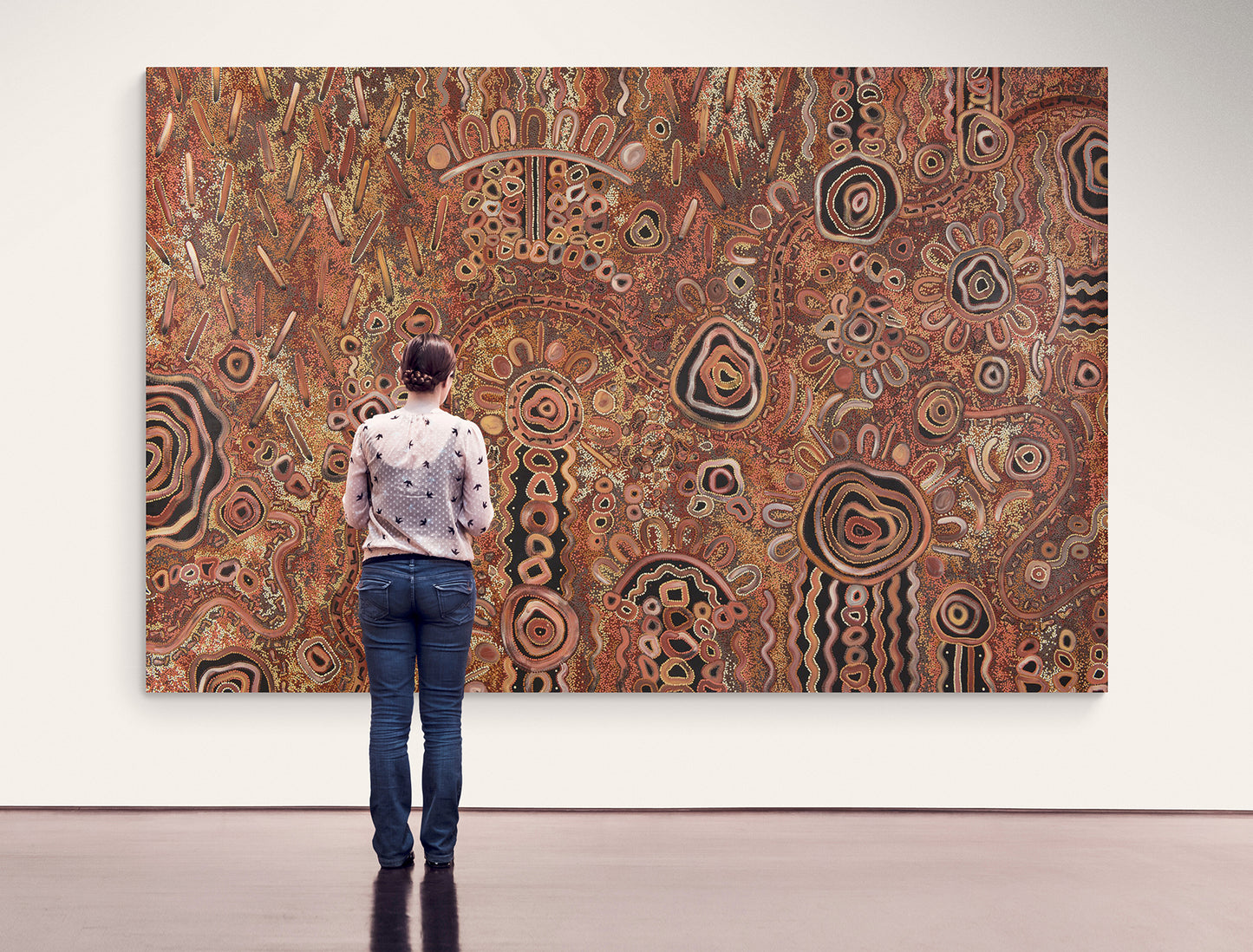 Family, Past & Present (Waltja-Irititja-Munu Waltja-Kuwaritja) Painting