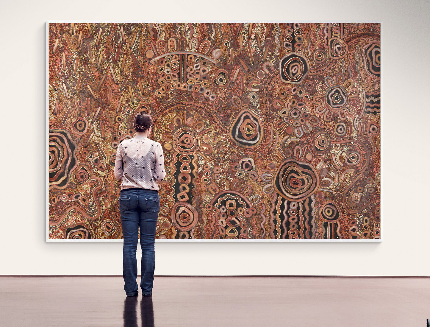 Family, Past & Present (Waltja-Irititja-Munu Waltja-Kuwaritja) Painting