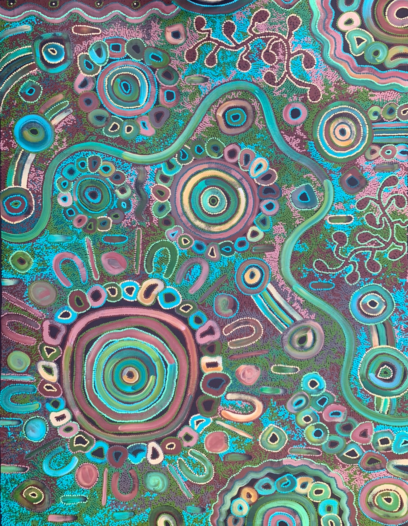 Living on Country - Original Aboriginal Painting by Kelly Taylor