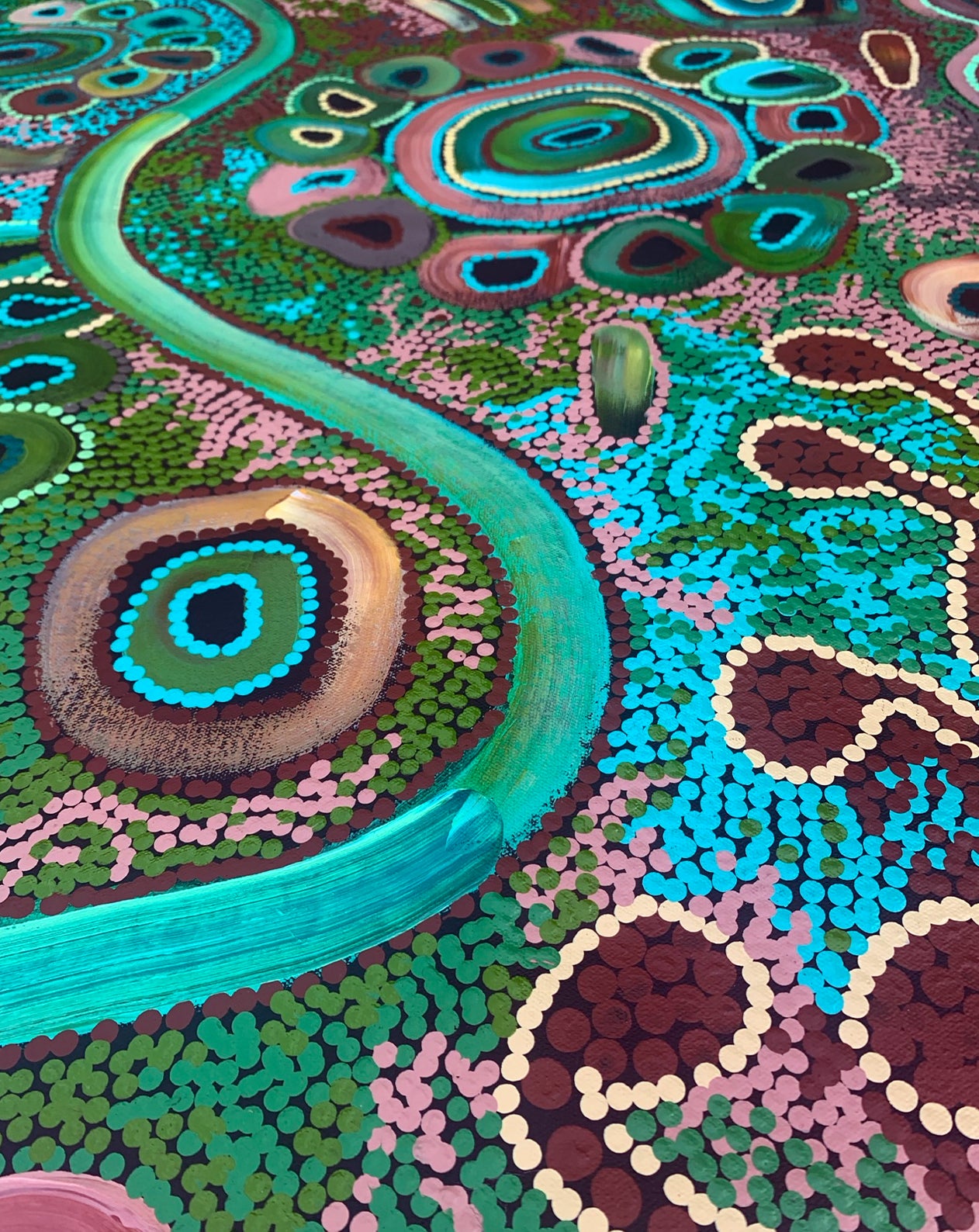 Living on Country - Original Aboriginal Painting by Kelly Taylor