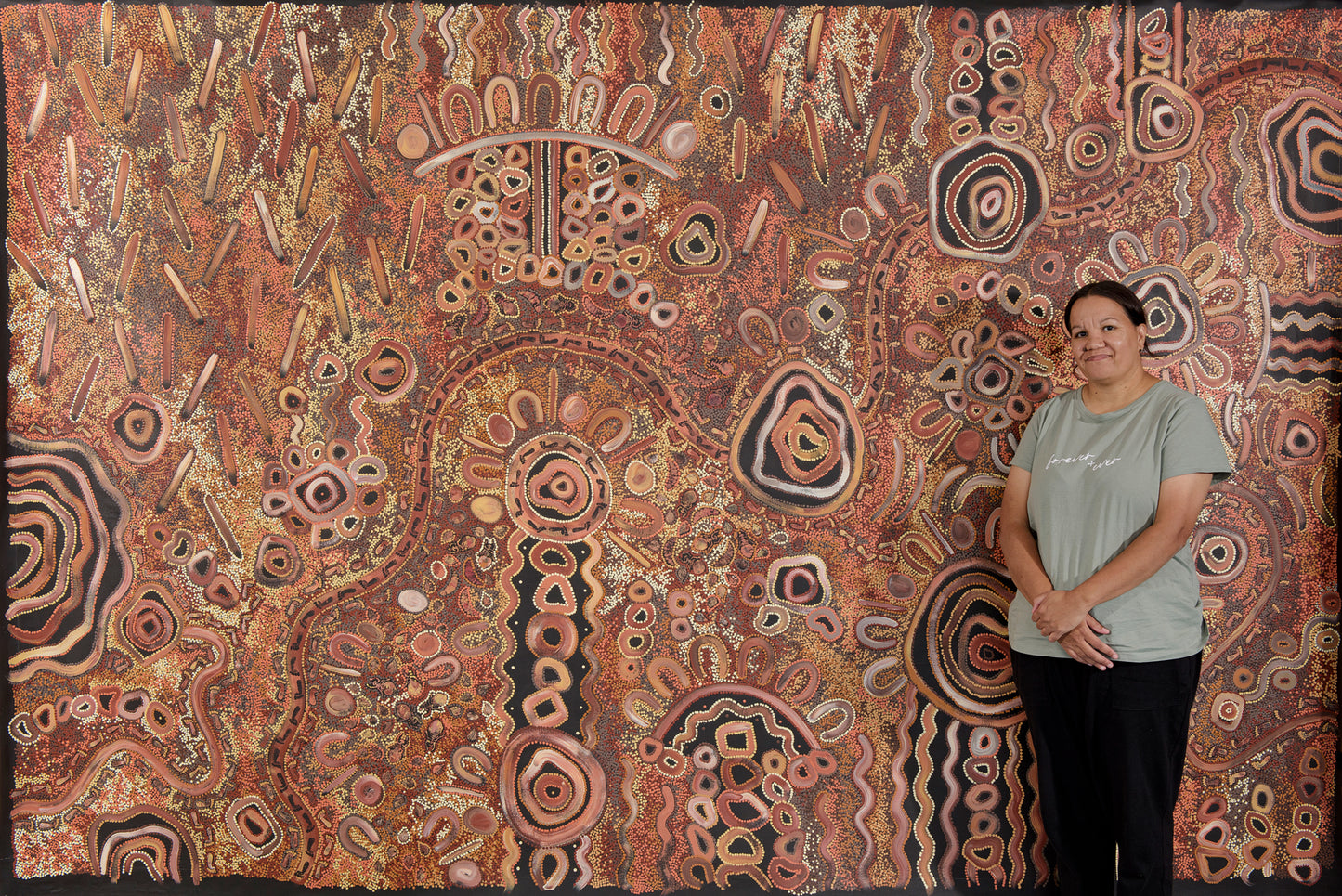 Family, Past & Present (Waltja-Irititja-Munu Waltja-Kuwaritja) Painting