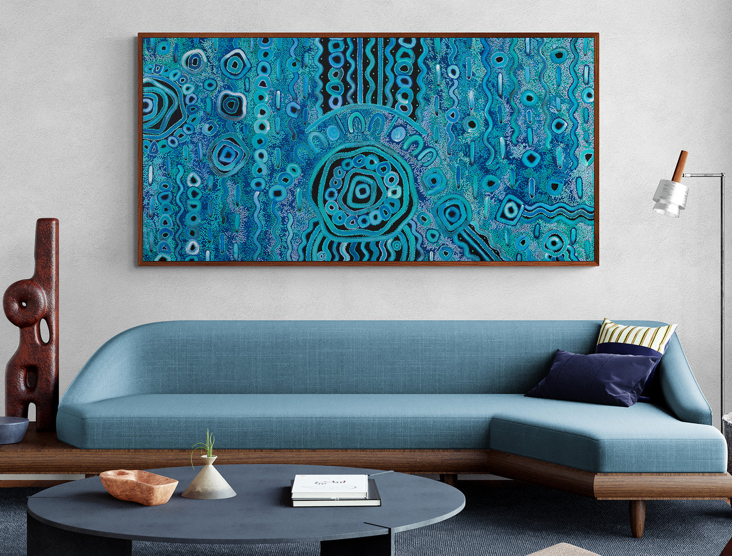 Blue Rain – Canvas Print by Kelly Taylor