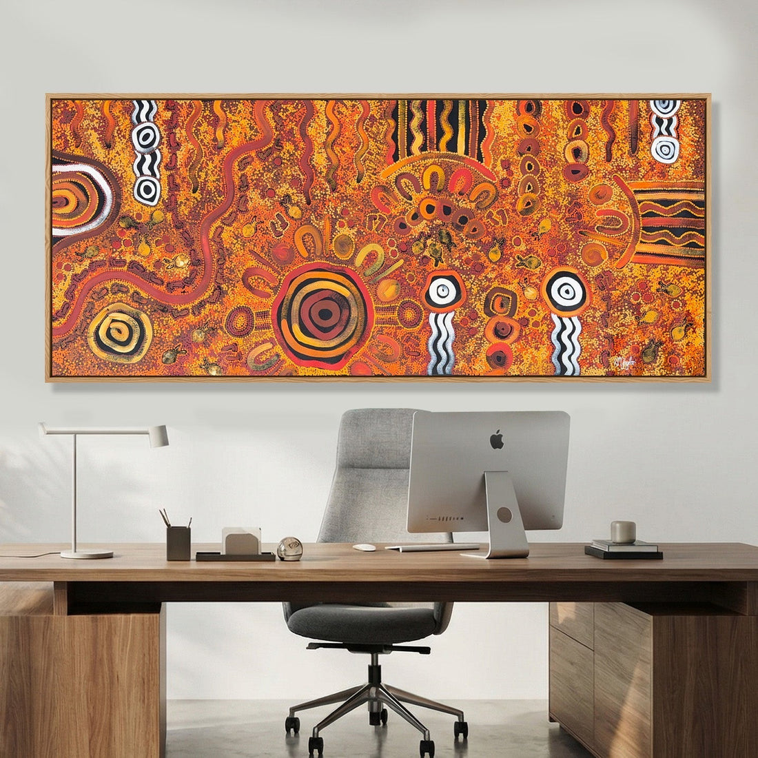 Aboriginal art painting from South Australia representing Country and Indigenous cultural stories