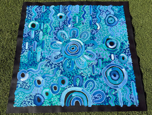 Blue Rain (Painting) by T'keyah