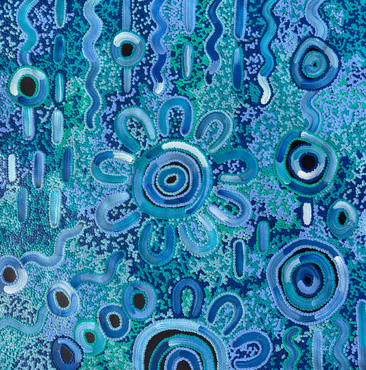 Blue Rain (Painting) by T'keyah