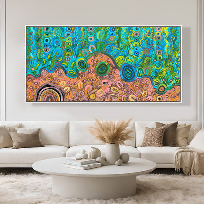 Out on Country – Original Aboriginal Painting by Kelly Taylor