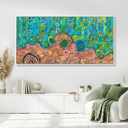 Out on Country – Original Aboriginal Painting by Kelly Taylor