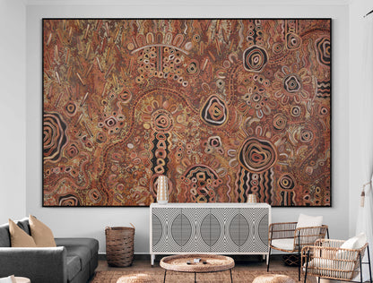 Family, Past & Present (Waltja-Irititja-Munu Waltja-Kuwaritja) Painting