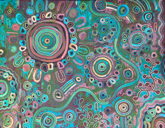 Living on Country - Original Aboriginal Painting by Kelly Taylor