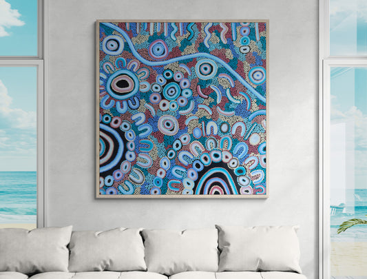 Sharing Stories on Country (Painting) by Kelilah