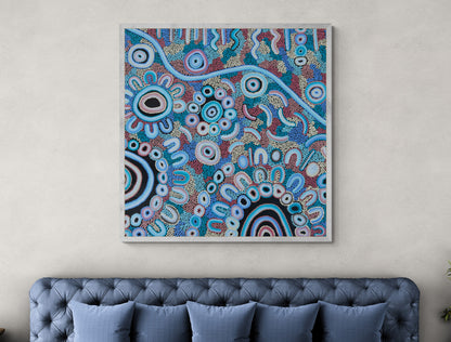 Sharing Stories on Country (Painting) by Kelilah