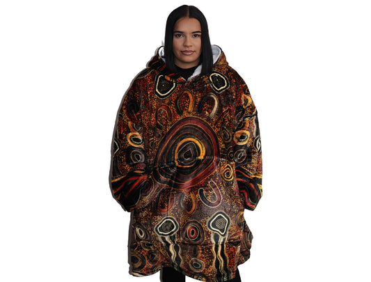 Connection to Country Oversize Hooded Blanket