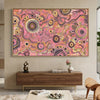 Contemporary Aboriginal art painting by Kelly Taylor displayed in modern interior