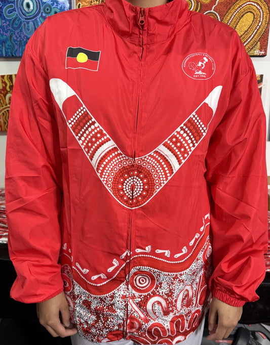 Koonibba Carnival Ultra Thin Windbreaker Jacket - Aboriginal Art Design